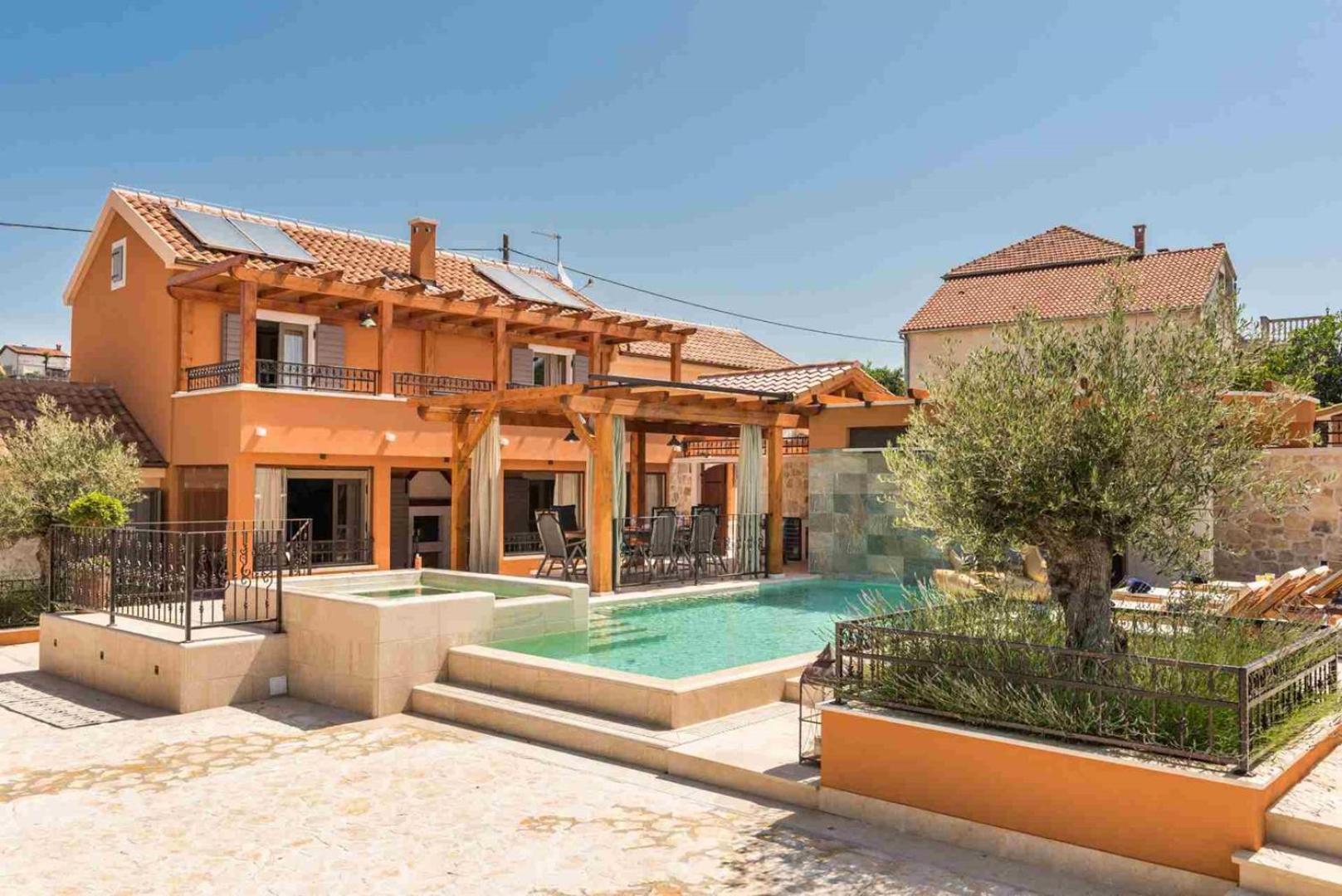 Luxury Villa Finessa Skradin 1 With Heated Pool, Jacuzzi And Sauna Exterior photo