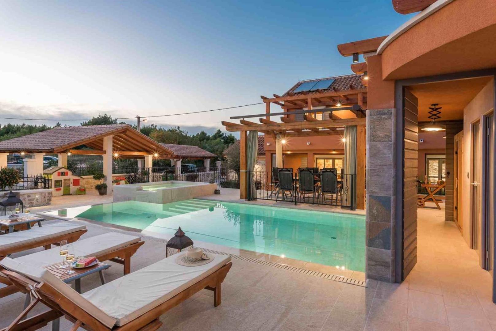 Luxury Villa Finessa Skradin 1 With Heated Pool, Jacuzzi And Sauna Exterior photo