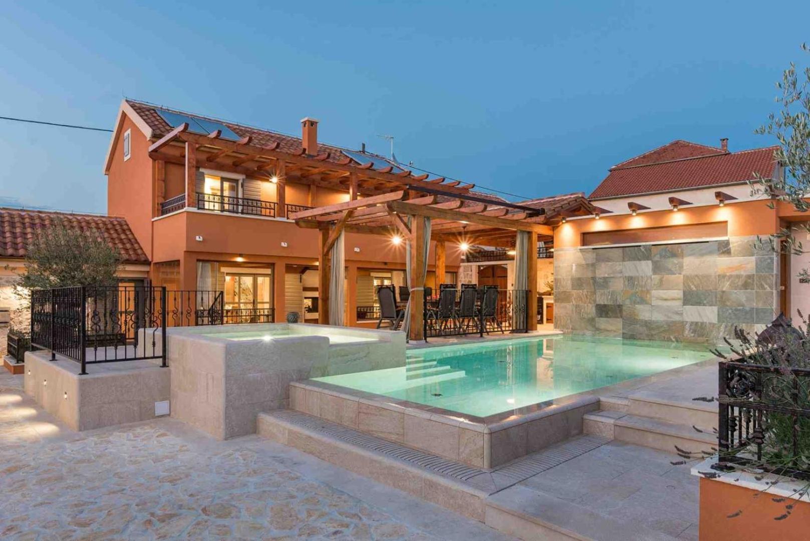 Luxury Villa Finessa Skradin 1 With Heated Pool, Jacuzzi And Sauna Exterior photo